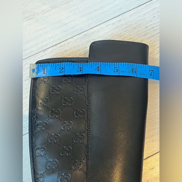 GUCCI GG BLACK LEATHER RIDING BOOTS - Picture 17 of 17